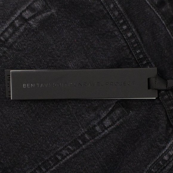 UNRAVEL PROJECT Black Reverse Shorts Layered Stretch Leggings Size 25 $770 - Picture 6 of 6